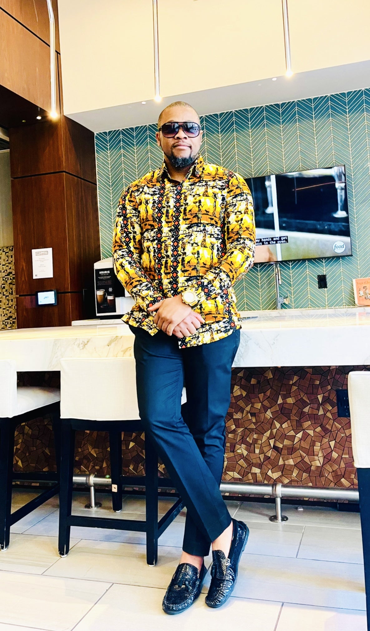 Ebony Dusk African Print Shirt