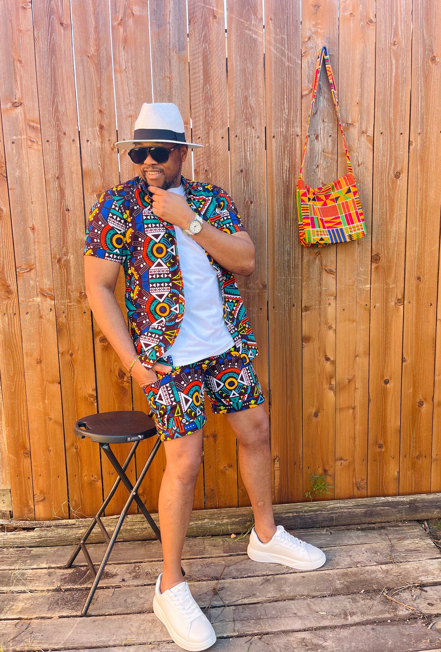 Azure Ankara Shirt and Short