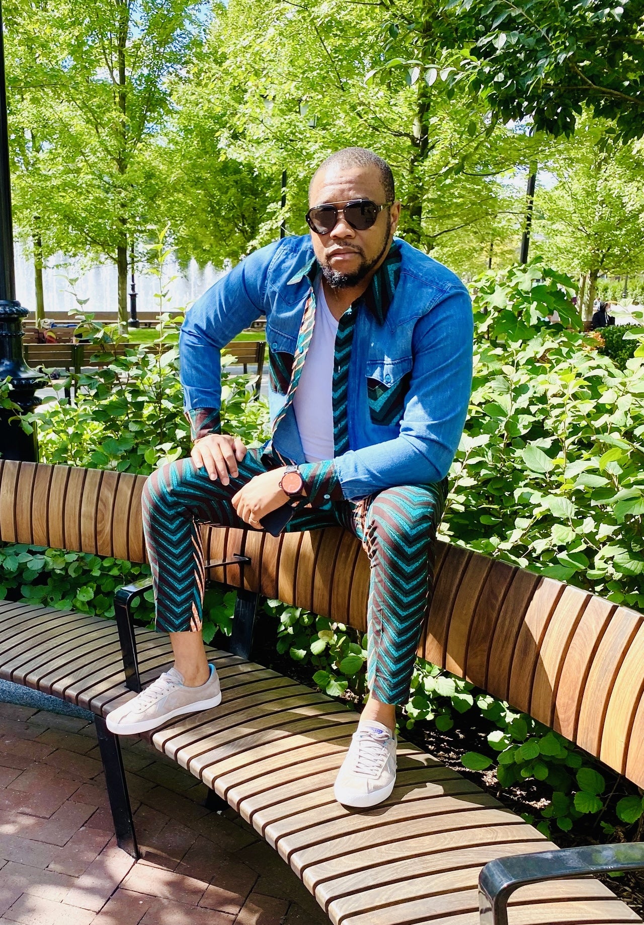 Heritage Ankara and Denim Set