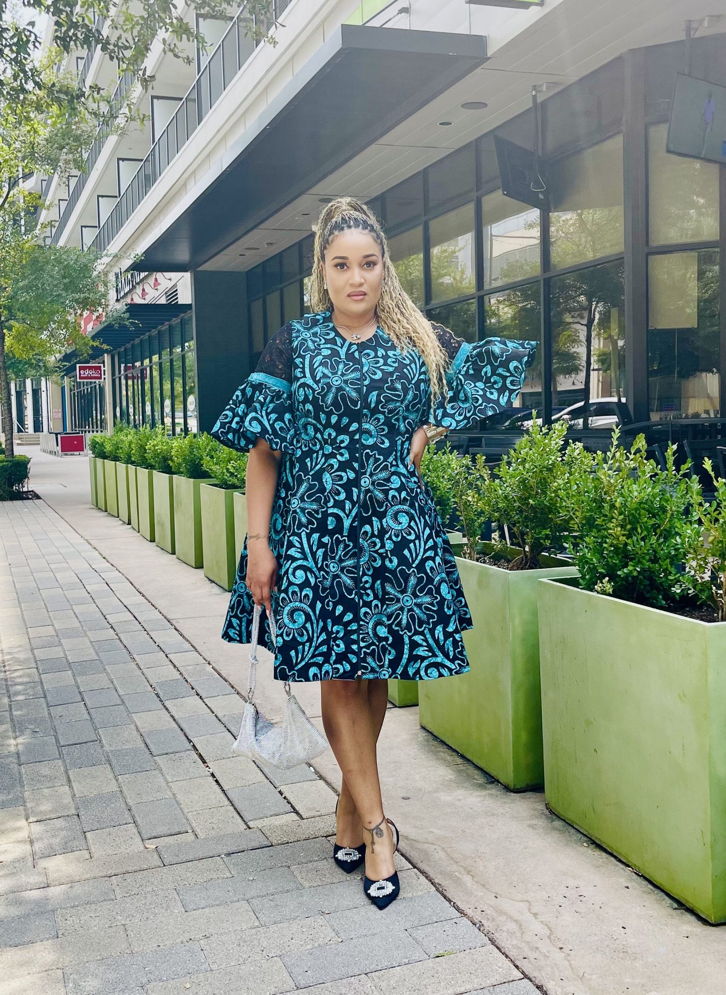 Ethereal Charm Ankara Dress