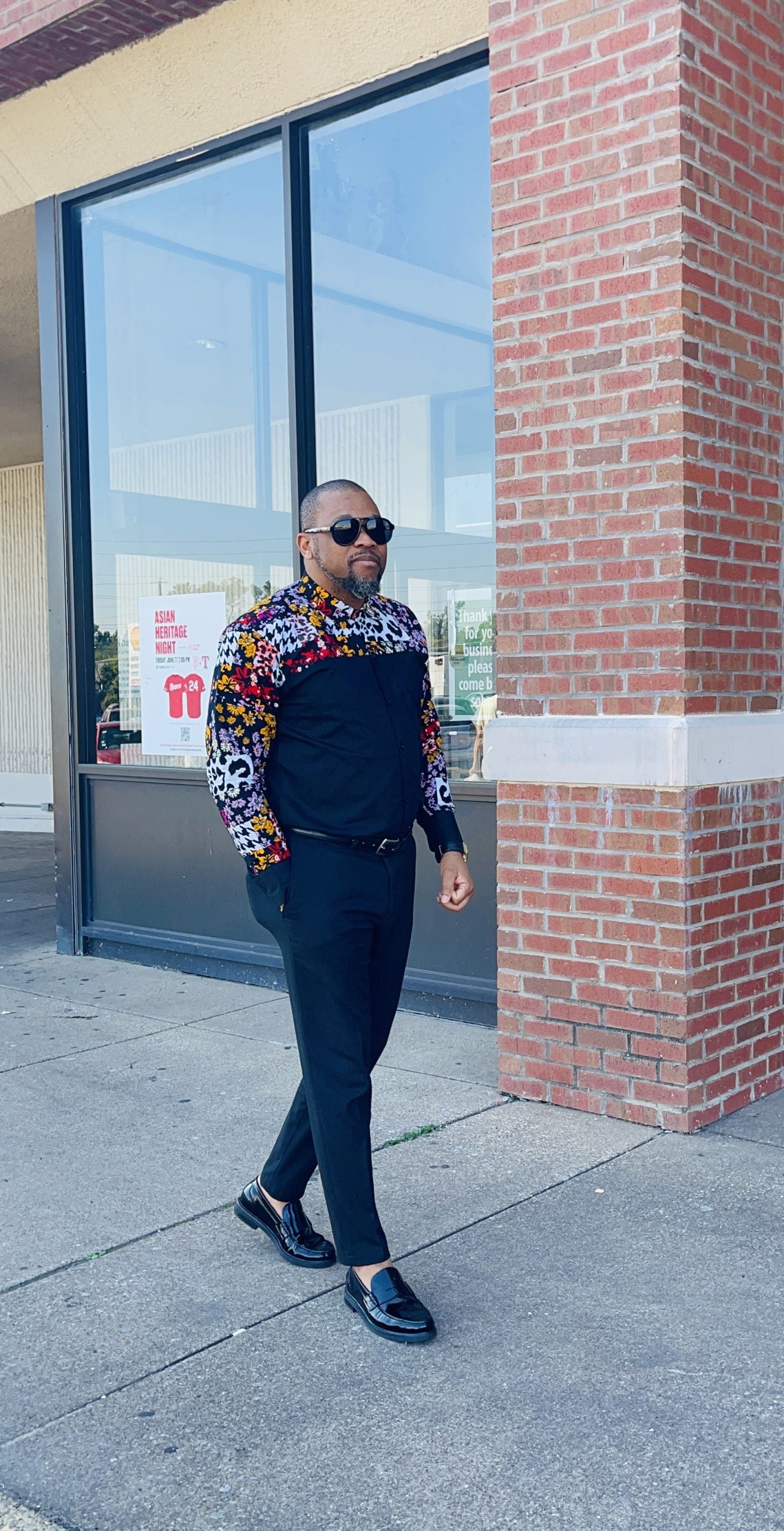 Zest Ankara Mixed Button-Up Shirt